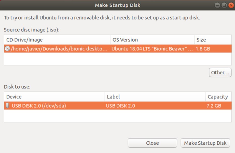 Comment créer une clé USB bootable à partir d'un ISO sur Ubuntu